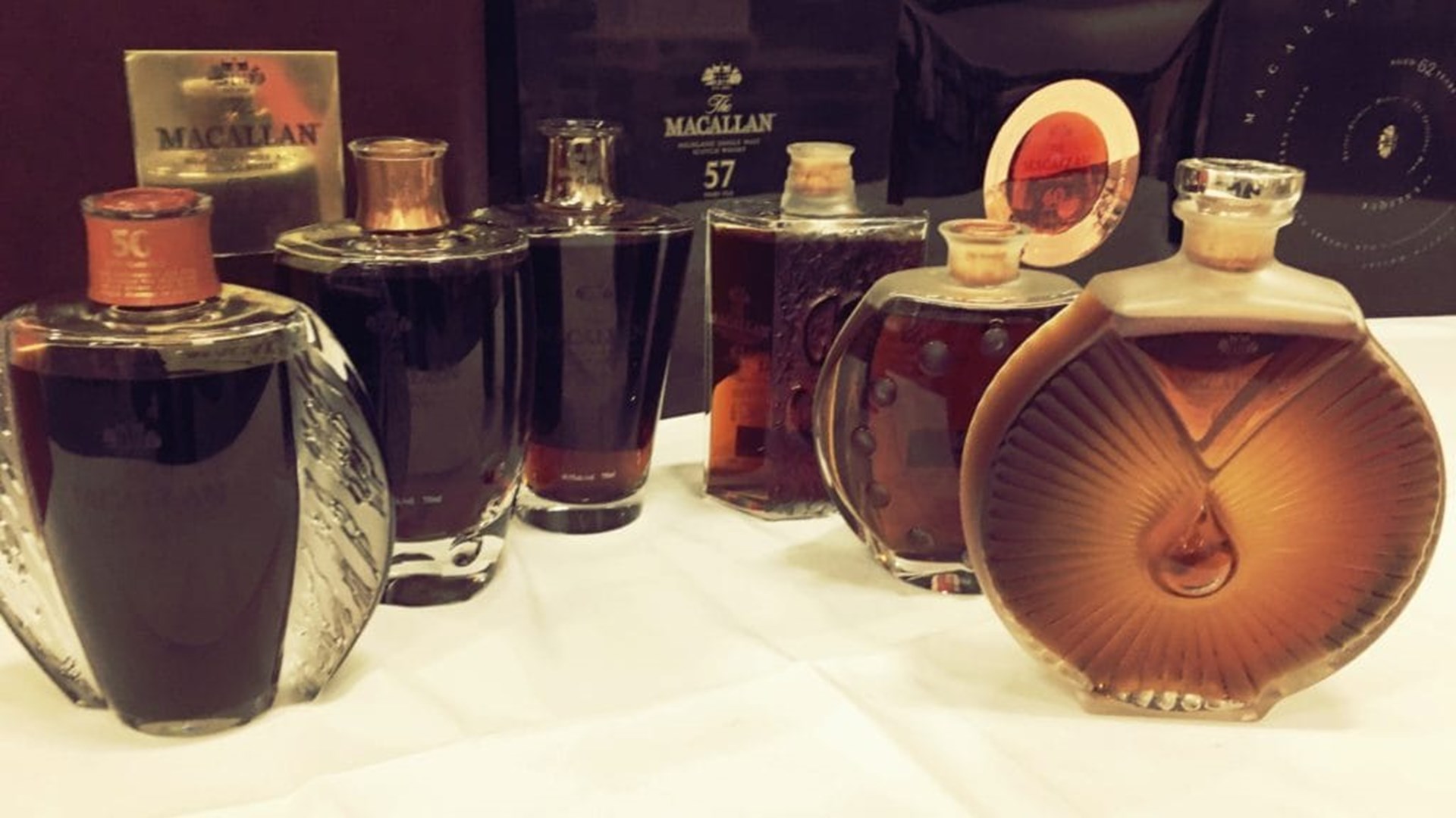 Macallan Lalique Legacy Collection bottles