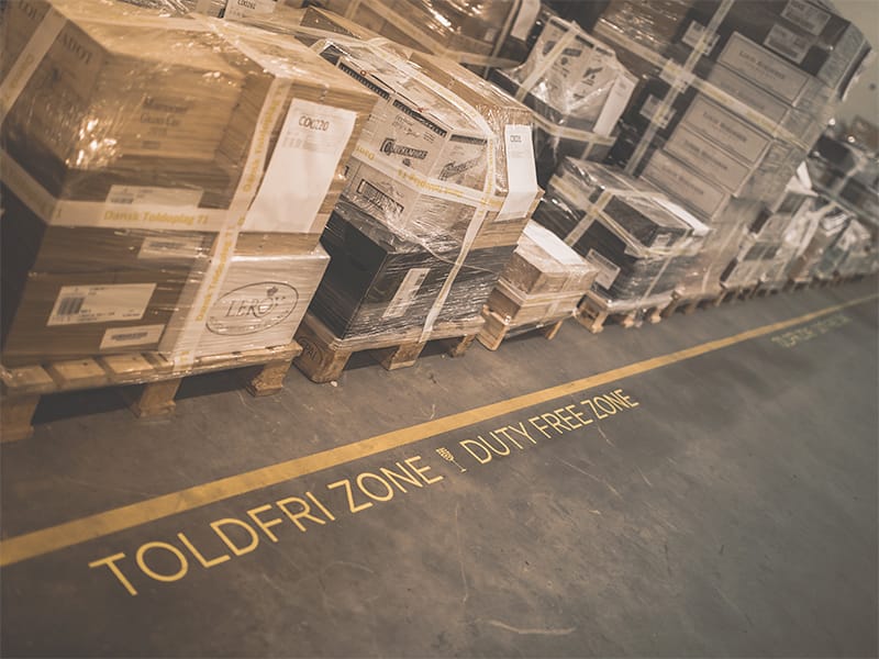 Køb af vin uden moms