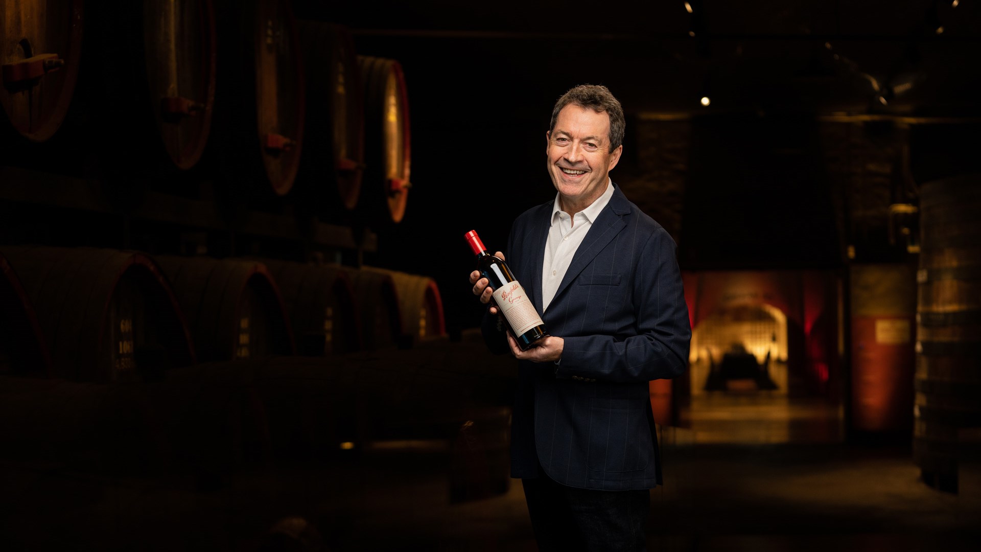 Peter Gago med den ikoniske vin "Grange"