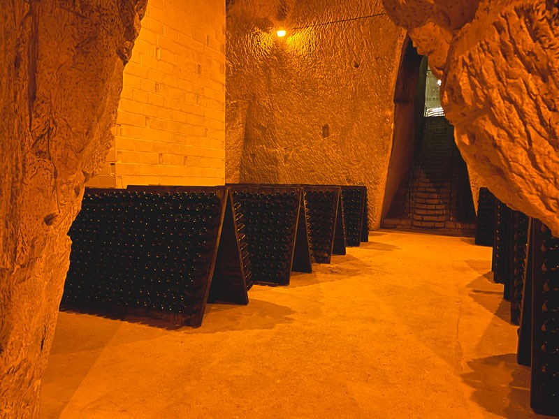 Riddling-bord hos Charles Heidsieck